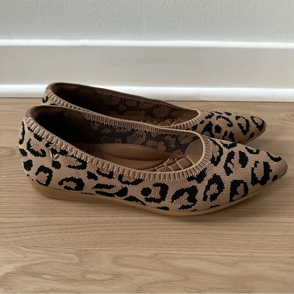 Vivaia Lightweight Pointed-Ballet Flats (Aria Walker) | Dark Leopard | 39.5 - Picture 5 of 10
